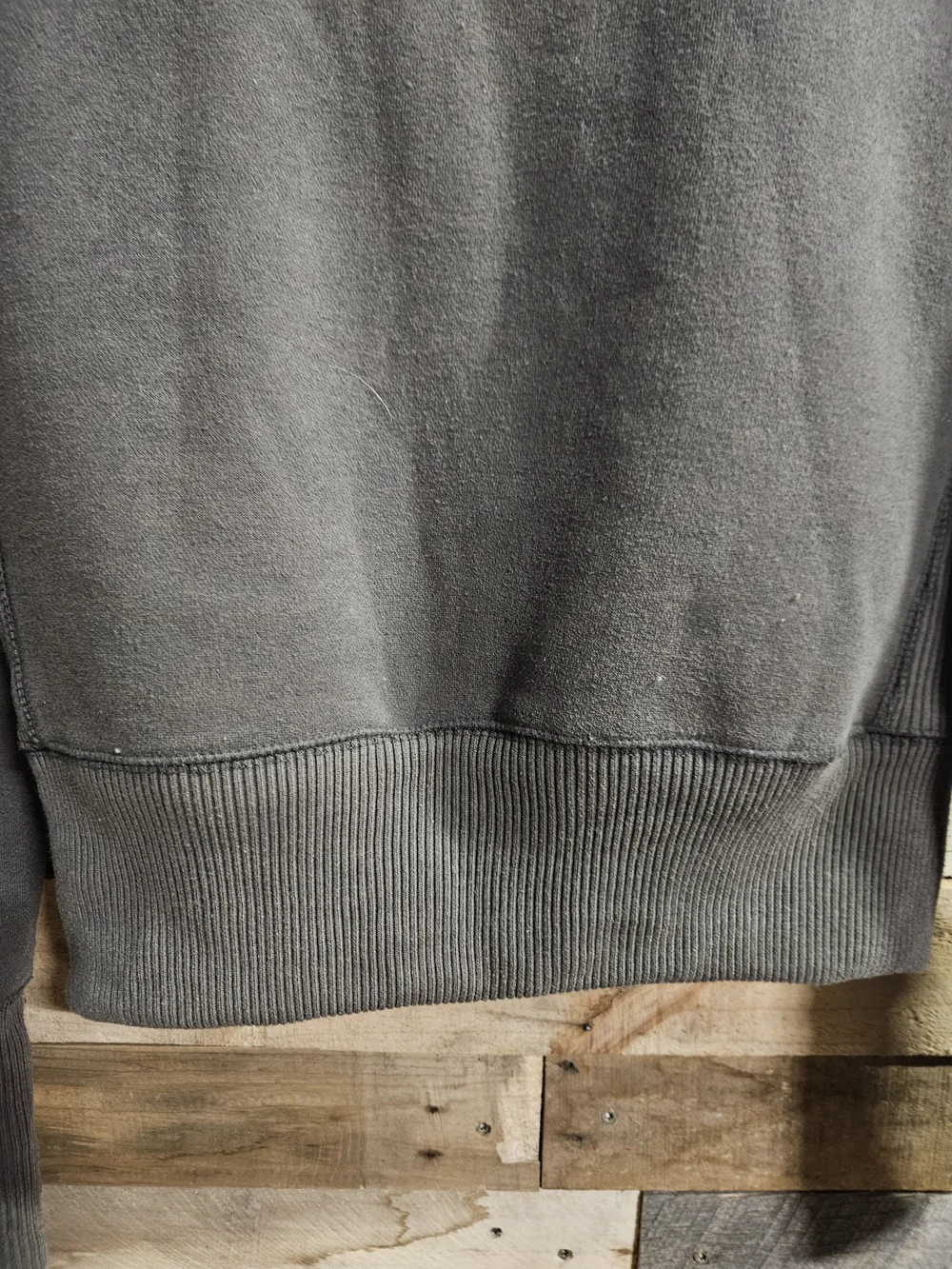 Abercrombie & Fitch Gray Hooded Jacket with Faux Fur Trim